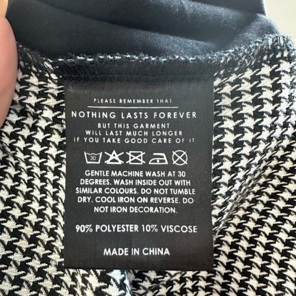 Lazy Oaf Houndstooth Polka Dot Hound Dog Cropped Trousers – Size Large - Picture 9 of 9